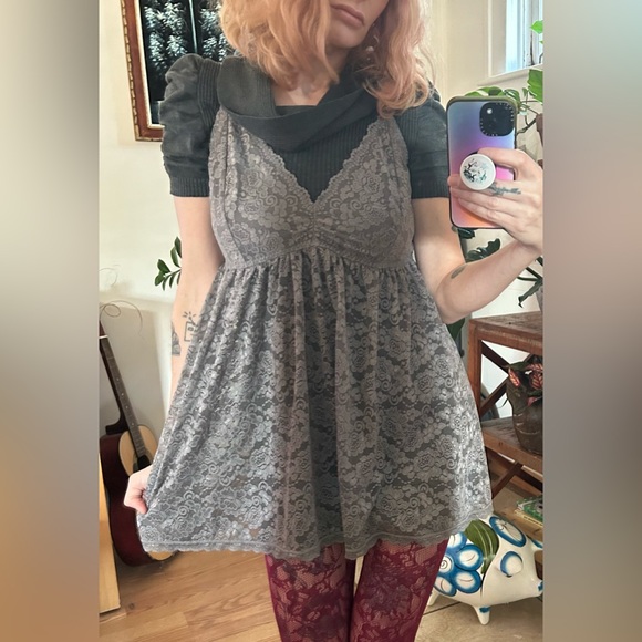 Torrid Grey Lace BabyDoll Slip - Picture 6 of 9